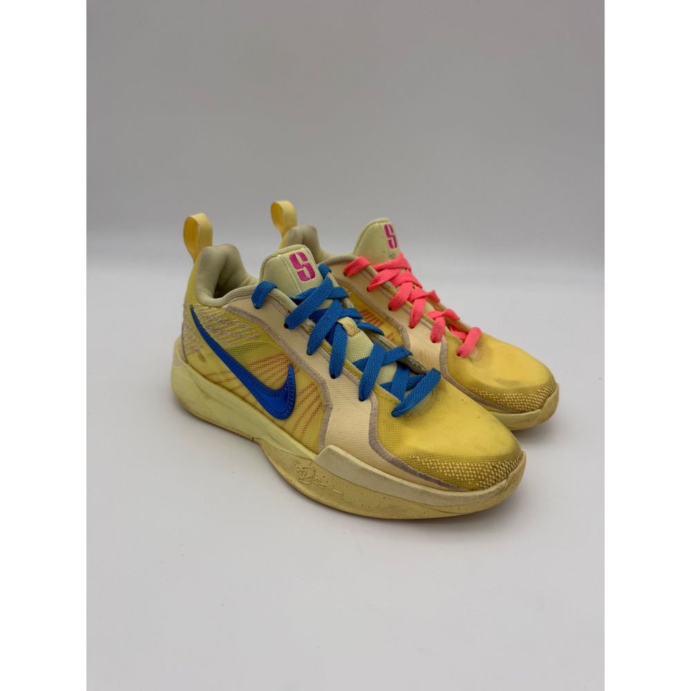 Nike Sabrina 1 Magnetic Yellow Pink Blue Kid Basketball Shoes FQ7371-700 Size 3Y